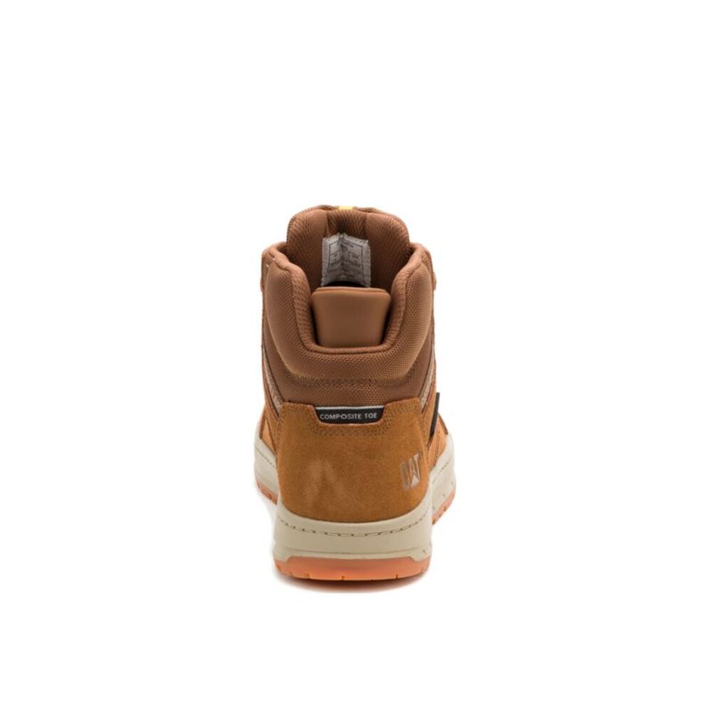 Caterpillar Mens Streamline Court Mid Composite Toe Brown Shoes (NWT) - Picture 5 of 6